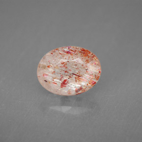 2.43 ct Orange Sunstone Gemstone, Sunstone Gem in Oval Facet Shape for Sale.