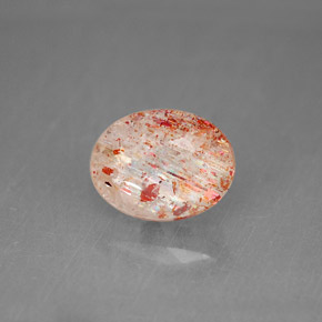 2.43 ct Orange Sunstone Stone, Natural Sunstone in Oval Facet Shape for Sale