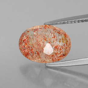 Sunstone Gemstone in 11.5 x 8.8 mm Size for Sale, Sunstone Stone in Orange Color