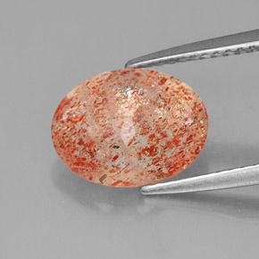 Sunstone Gemstone in 11 x 8.5 mm Size for Sale, Sunstone Stone in Orange Color