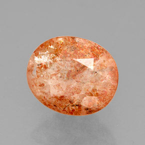 1.59 ct Orange Sunstone Stone, Natural Sunstone in Oval Facet Shape for Sale