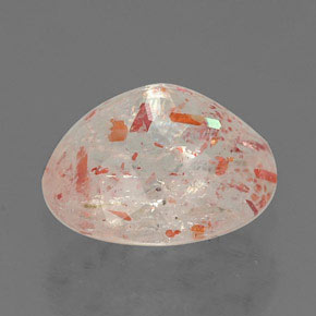Sunstone Gemstone in 8.2 x 6.8 mm Size for Sale, Sunstone Stone in Orange Color