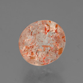 1.53 ct Orange Sunstone Stone, Natural Sunstone in Oval Facet Shape for Sale