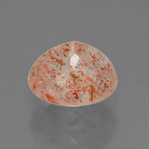 Sunstone Gemstone in 7.8 x 6.9 mm Size for Sale, Sunstone Stone in Orange Color