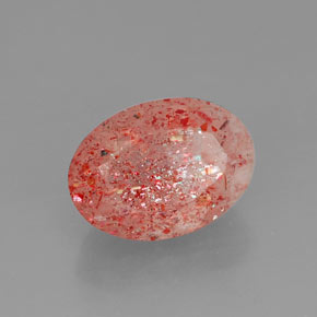 4.13 ct Orange Sunstone Stone, Natural Sunstone in Oval Facet Shape for Sale