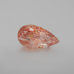 2.84 ct Orange Sunstone Gemstone, Sunstone Gem in Pear Facet Shape for Sale.