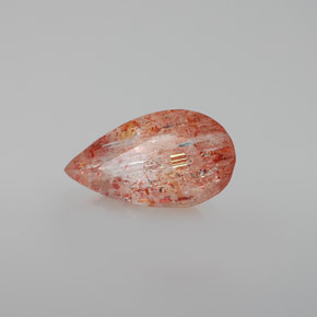 2.84 ct Orange Sunstone Stone, Natural Sunstone in Pear Facet Shape for Sale
