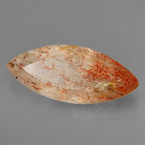4.76 ct Orange Sunstone Stone, Natural Sunstone in Marquise Facet Shape for Sale