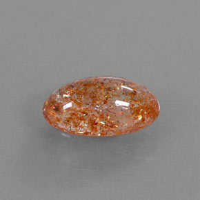 1.70 ct Orange Sunstone Gemstone, Sunstone Gem in Oval Cabochon Shape for Sale.