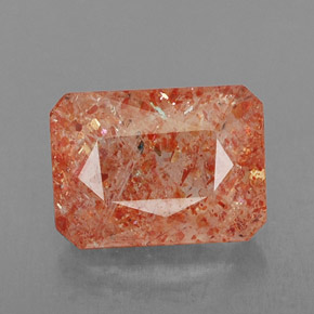 1.77 ct Orange Sunstone Gemstone, Sunstone Gem in Octagon / Scissor Cut Shape for Sale.