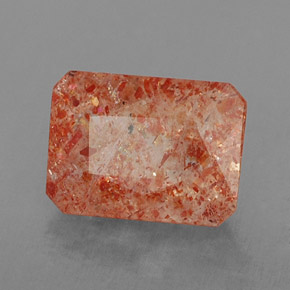 1.77 ct Orange Sunstone Stone, Natural Sunstone in Octagon / Scissor Cut Shape for Sale