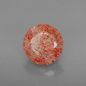 2.51 ct Orange Sunstone Stone, Natural Sunstone in Round Facet Shape for Sale
