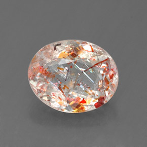 1.06 ct Orange Sunstone Gemstone, Sunstone Gem in Oval Facet Shape for Sale.