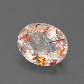 1.06 ct Orange Sunstone Stone, Natural Sunstone in Oval Facet Shape for Sale