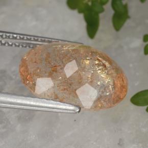 Sunstone Gemstone in 13.1 x 11 mm Size for Sale, Sunstone Stone in Orange Color