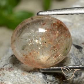 2.40 ct Orange Sunstone Stone, Natural Sunstone in Oval Cabochon Shape for Sale