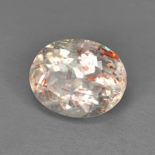 3.58ct Round Facet Orange Sunstone from India, Dimension 10.1mm, Translucent Clarity, Natural untreated gemstone, 1pc Sunstone in Grapefruit Orange Color, Mohs Hardness of 6 - 6.5, Photo A