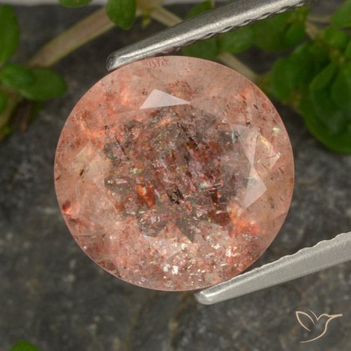 Pietra solare arancione da 3,19 ct, taglio rotondo da 9,9 mm proveniente dall'India, Photo A