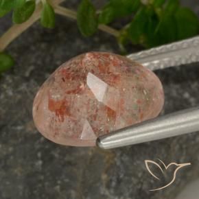 Sunstone Gemstone in 10 mm (calibrated) Size for Sale, Sunstone Stone in Light Tiger Orange Color
