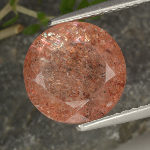 3.7ct Round Facet Orange Sunstone Gem for sale 3.7ct Round Facet Orange Sunstone Gem (ID: 475918)