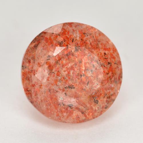 4.35 ct Orange Sunstone Stone, Natural Sunstone in Round Facet Shape for Sale