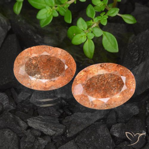 9.95 ct Orange Sunstone, 13.9 x 10 mm Oval Cut From India, Photo A