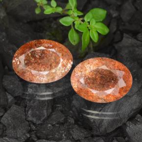 5.5ct Oval Facet Orange Sunstone Gem for sale 5.5ct Oval Facet Orange Sunstone Gem (ID: 475960)