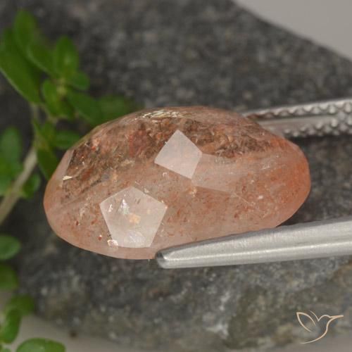 Sunstone Gemstone in 14 x 10 mm (calibrated) Size for Sale, Sunstone Stone in Medium Light-Orange Color