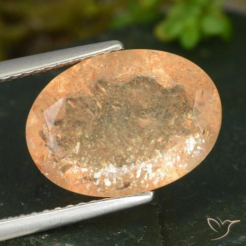 4.99ct Natural Reddish Orange Sunstone, Oval, Transparent