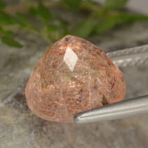 Sunstone Gemstone in 10 mm (calibrated) Size for Sale, Sunstone Stone in Reddish Orange Color