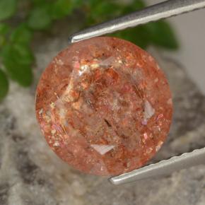 3.6ct Round Facet Orange Sunstone Gem for sale 3.6ct Round Facet Orange Sunstone Gem (ID: 476044)