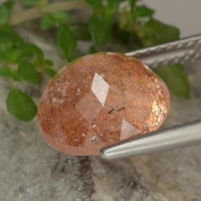 Sunstone Gemstone in 10 mm (calibrated) Size for Sale, Sunstone Stone in Orange Color