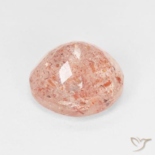 Sunstone Gemstone in 9.5 mm (calibrated) Size for Sale, Sunstone Stone in Light Grapefruit Pink Color