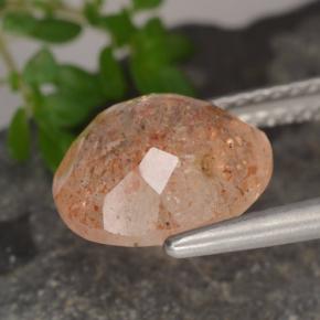Sunstone Gemstone in 10 mm (calibrated) Size for Sale, Sunstone Stone in Light Orange Color