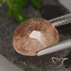Sunstone Gemstone in 10 mm (calibrated) Size for Sale, Sunstone Stone in Reddish Orange Color