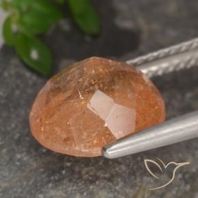 Sunstone Gemstone in 10 mm (calibrated) Size for Sale, Sunstone Stone in Medium Orange Color