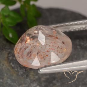 Sunstone Gemstone in 10 mm (calibrated) Size for Sale, Sunstone Stone in Peach Orange Color