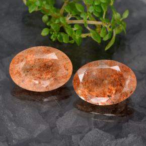 5.5ct Oval Facet Orange Sunstone Gem for sale 5.5ct Oval Facet Orange Sunstone Gem (ID: 476198)