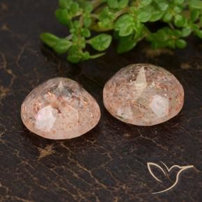 Sunstone Gemstones in 10 mm (calibrated) Size for Sale, Sunstone Stones in Light Orange Color
