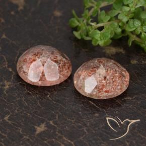 Sunstone Gemstones in 10 mm (calibrated) Size for Sale, Sunstone Stones in Peach Orange Color