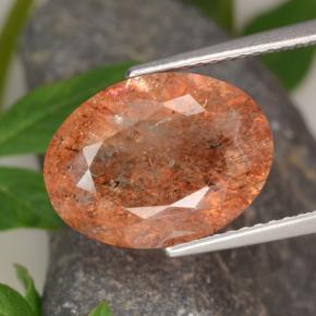 Grapefruit Orange Sonnenstein Edelstein - 5.1ct Oval facettiert (ID: 476289)
