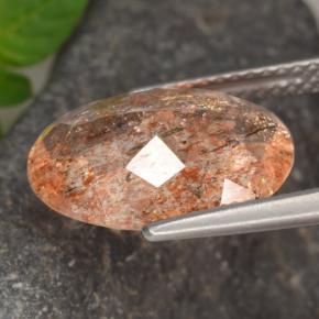 Sunstone Gemstone in 14 x 10 mm (calibrated) Size for Sale, Sunstone Stone in Ginger Orange Color