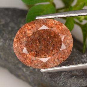 5.3ct Oval Facet Orange Sunstone for sale thumb image of 5.3ct Oval Facet Orange Sunstone (ID: 476292)