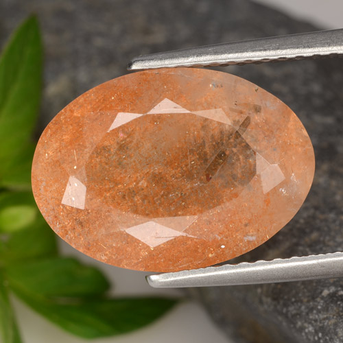 tieforange Sonnenstein Edelstein - 5.8ct Oval facettiert (ID: 476295)