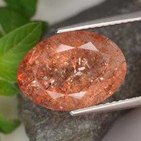 Medium Orange Солнечный Камень Камень - 6.2ct Фасетный Овал (ID: 476297)