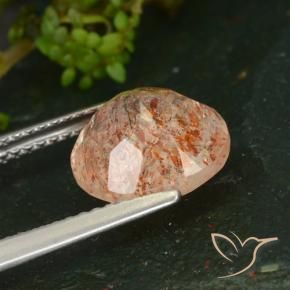 Sunstone Gemstone in 10 mm (calibrated) Size for Sale, Sunstone Stone in Light Orange Color