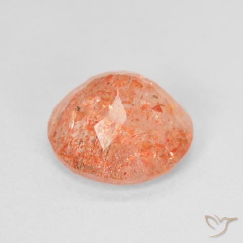 Sunstone Gemstone in 10 mm (calibrated) Size for Sale, Sunstone Stone in Ginger Orange Color