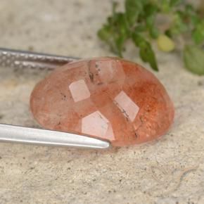 Sunstone Gemstone in 14 x 10 mm (calibrated) Size for Sale, Sunstone Stone in Reddish Orange Color