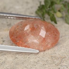 Sunstone Gemstone in 14 x 10 mm (calibrated) Size for Sale, Sunstone Stone in Medium-Light Orange Color