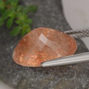Sunstone Gemstone in 14 x 10 mm (calibrated) Size for Sale, Sunstone Stone in Reddish Orange Color